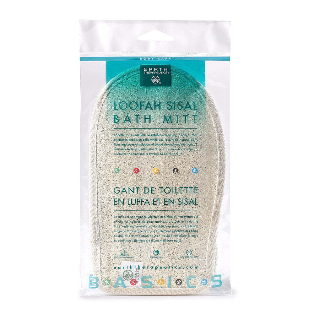 Earth Therapeutics Loofah Sisal Bath Mitt, 1 Ea