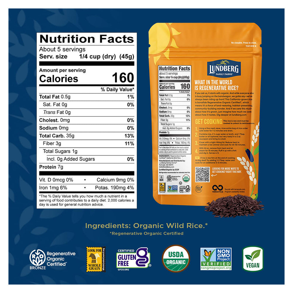 Lundberg Organic Gourmet Wild Rice, 8 Oz