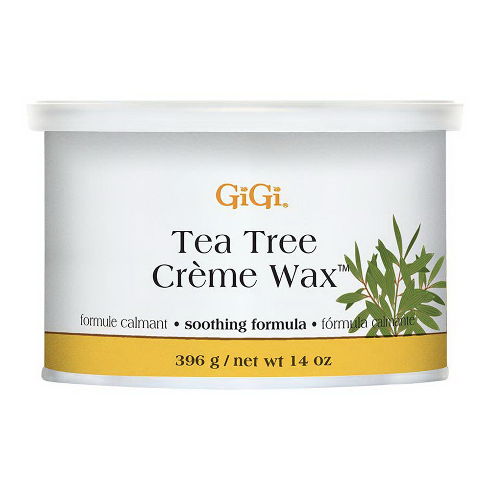 Gigi Tea Tree Creme Wax Gentle Full Body Hair Removal Soothing Formula 14Oz (396g)