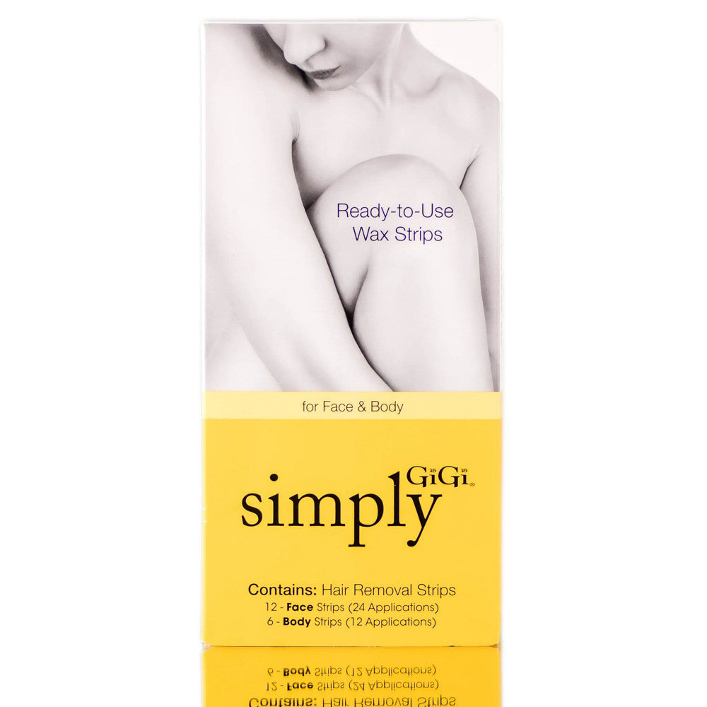 Gigi Simply Ready To Use Hair Removal Wax Strips, 18 Ea
