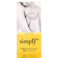 Gigi Simply Ready To Use Hair Removal Wax Strips, 18 Ea