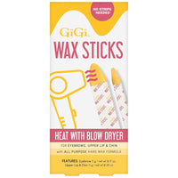 GiGi Wax Sticks Heat With Blow Dryer For Face Brows Body, 2 Ea