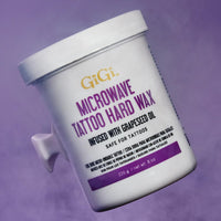 GiGi Tattoo Microwave Hard Wax Infused with Grapeseed Oil, 8 Oz