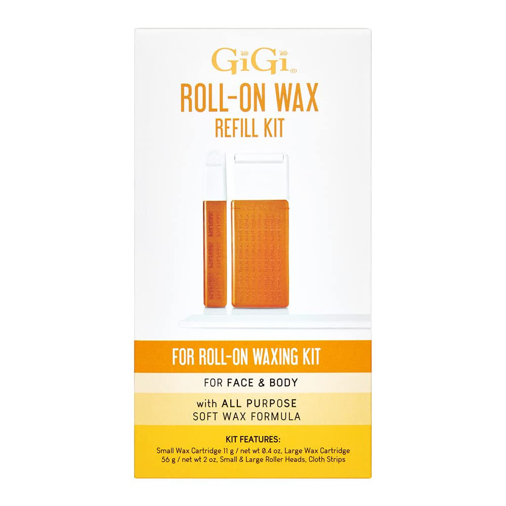 Gigi Roll On Wax Refill Kit for Face and Body Hair Removal 1Ea