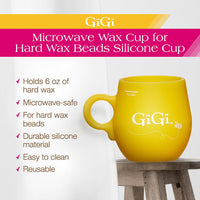 GiGi Microwave Wax Cup for Hard Wax Beads Silicone Cup, 6 Oz