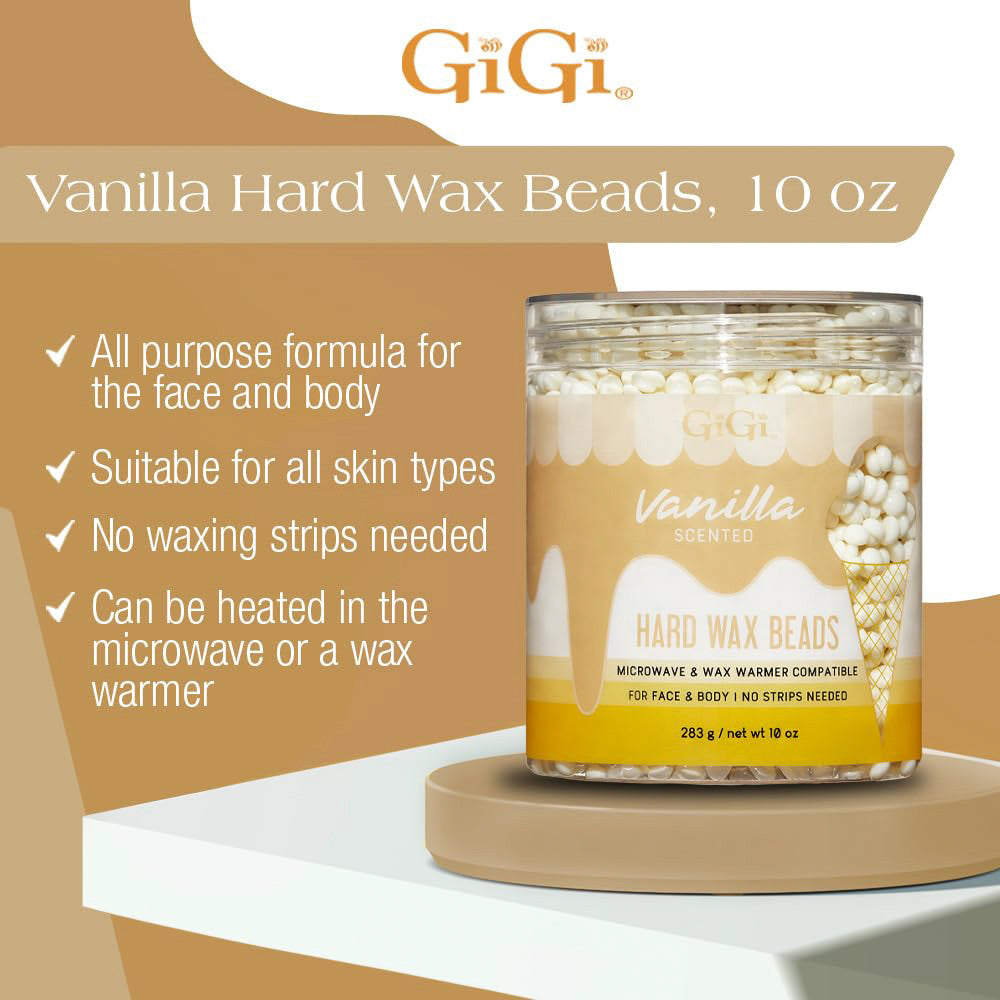 GiGi Vanilla Hard Wax Beads, 10 Oz