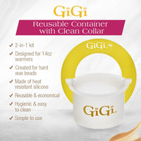 GiGi Silicone Wax Reusable Container with Clean Collar, 14 Oz