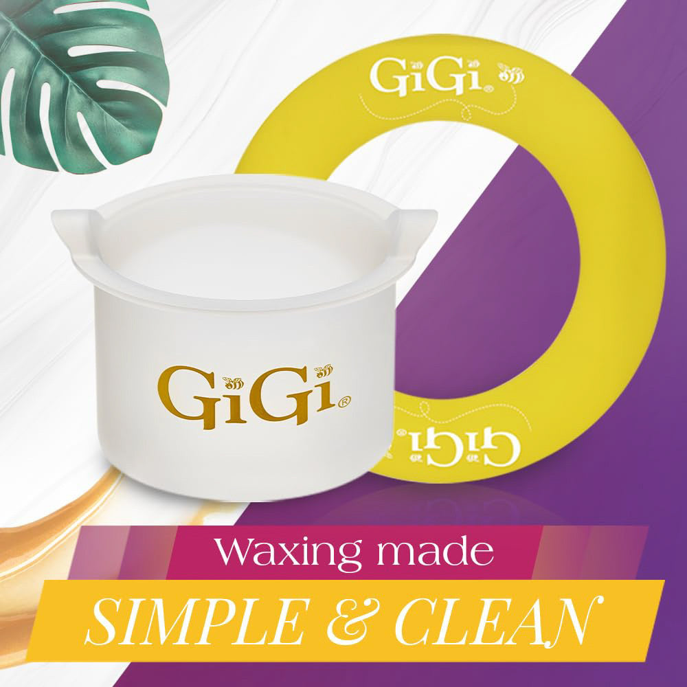 GiGi Silicone Wax Reusable Container with Clean Collar, 14 Oz