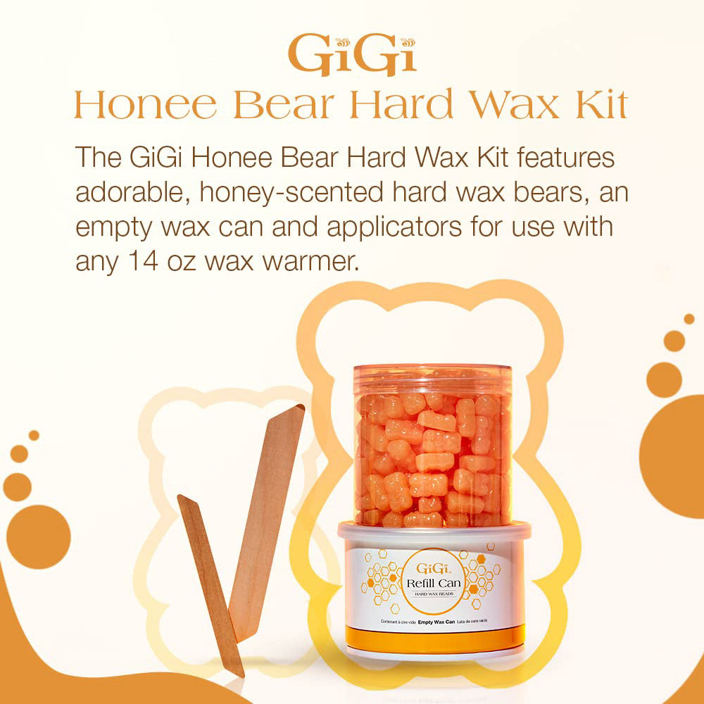 GiGi Honee Bear Hard Wax Kit for Face and Body, 1 Ea