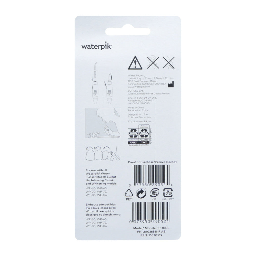 Waterpik #Pp-100E Replacement Pik Pocket Tips That Fits Model #Wp100 - 2 Ea/Pack
