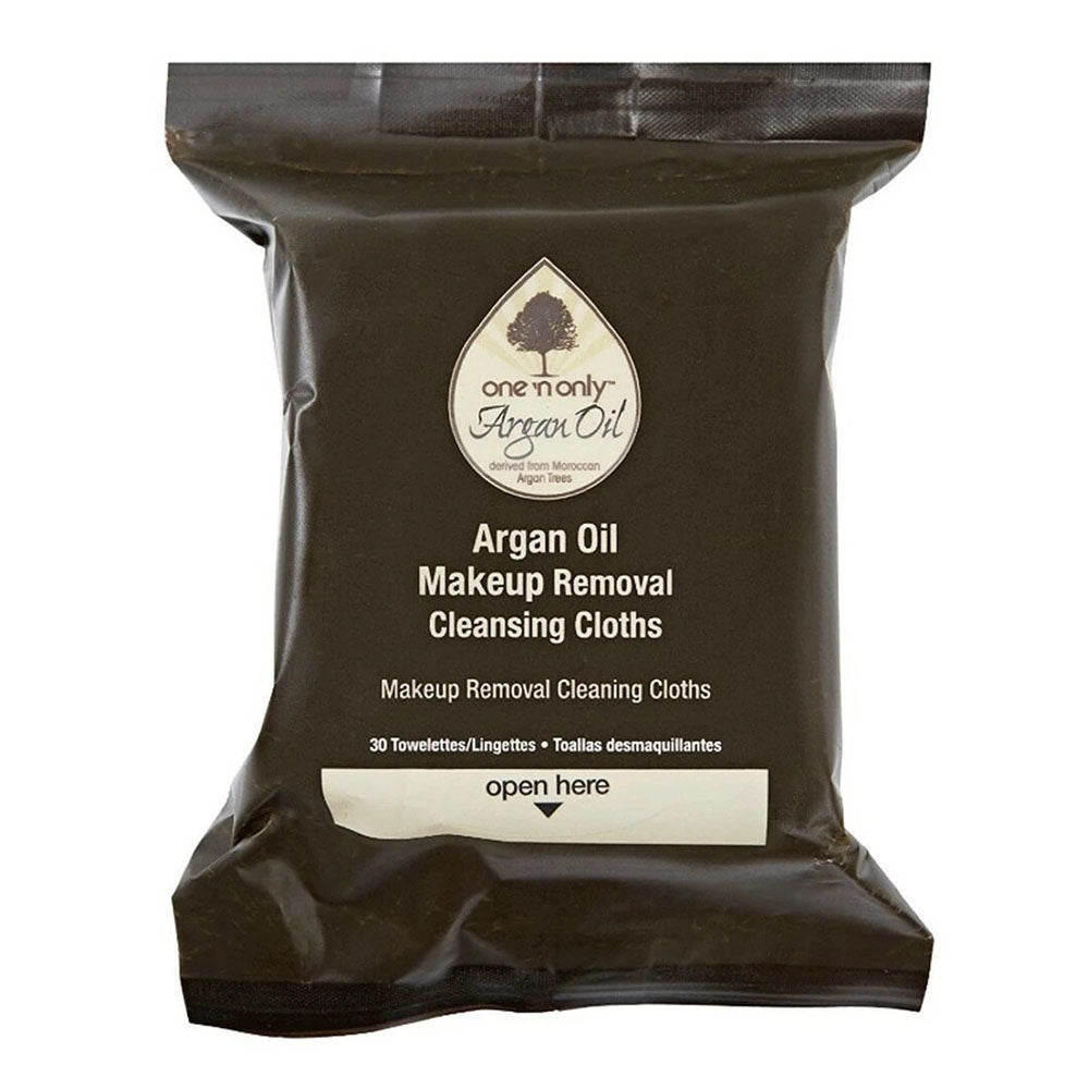 One N Only Argan Oil Makeup Removal Cleansing Cloths for Skin Care 30Ea