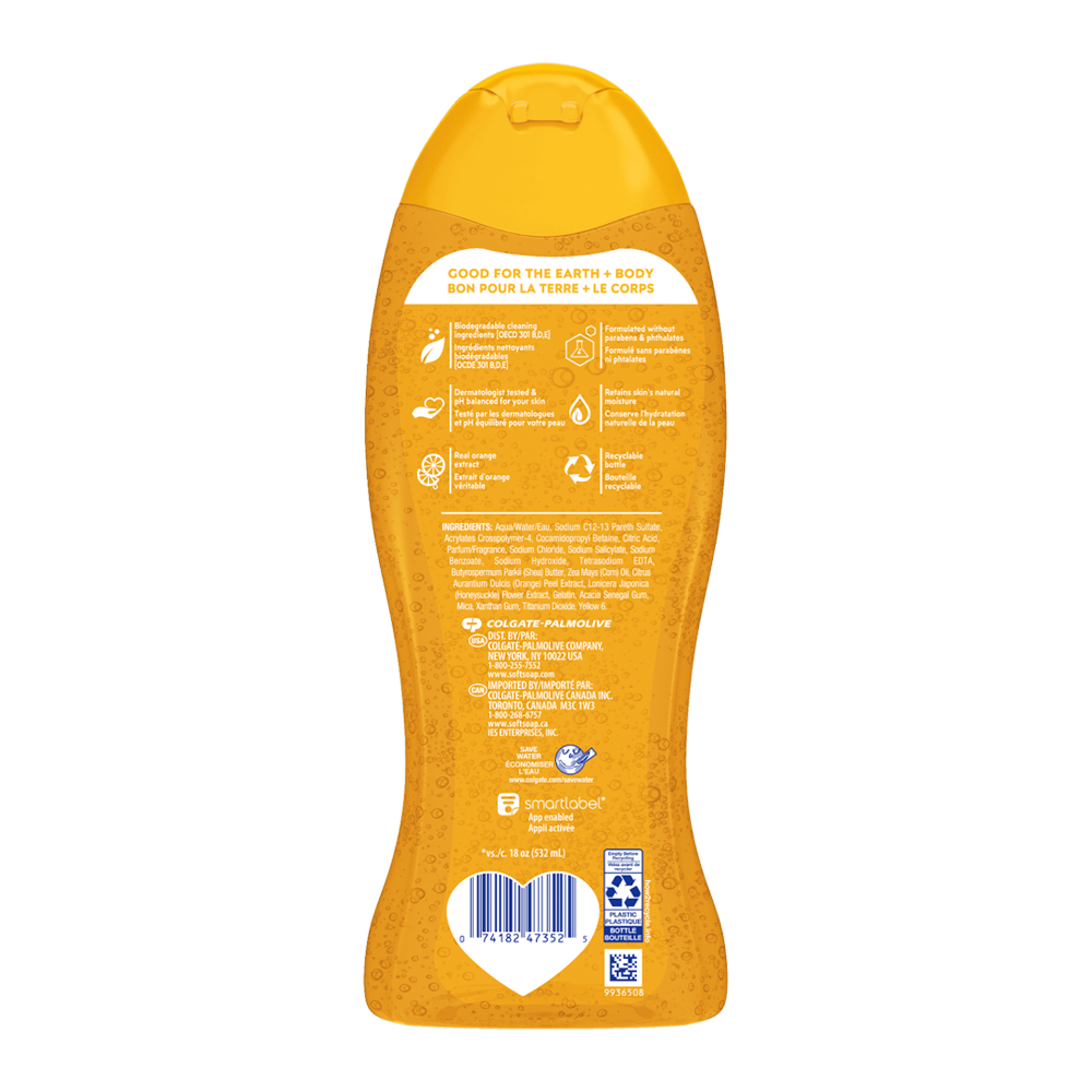 Softsoap Moisturizing Body Wash, Sweet Honeysuckle and Orange, 20 Oz