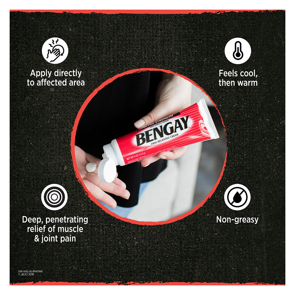 Bengay Ultra Strength Non-Greasy Topical Pain Relief Cream, 2 Oz