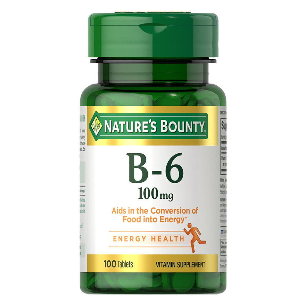 Vitamin B-6 100 Mg Dietary Supplement Tablets, By Natures Bounty - 100 Ea