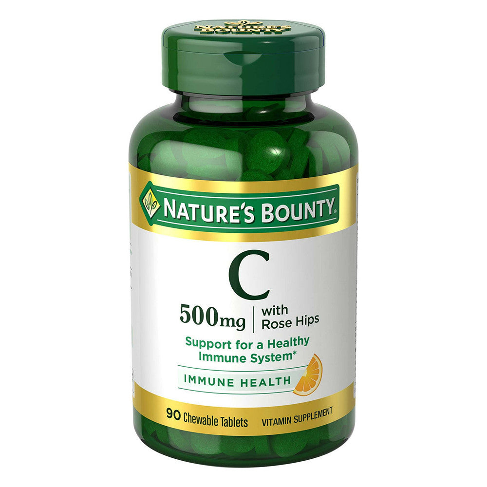 Vitamin C 500 Mg Plus Chewable Tablets, Orange - 90 Tablets