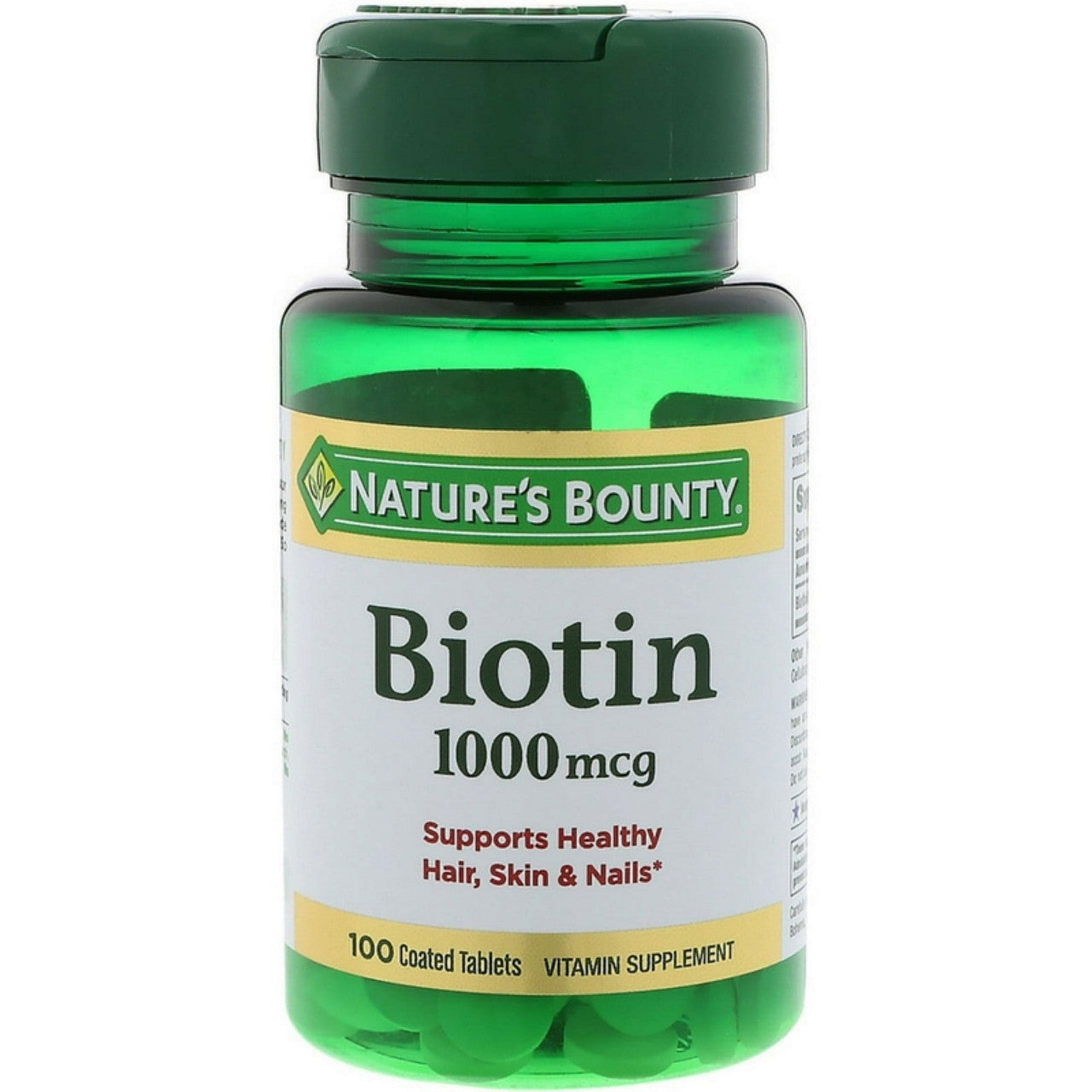 Natures Bounty Biotin 1000 Mcg High Potency Tablets - 100 Ea