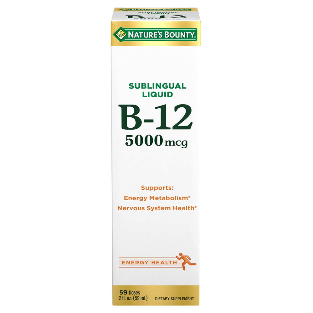 Natures Bounty Super Strength 5000 Mcg B-12 Sublingual Liquid - 2 Oz