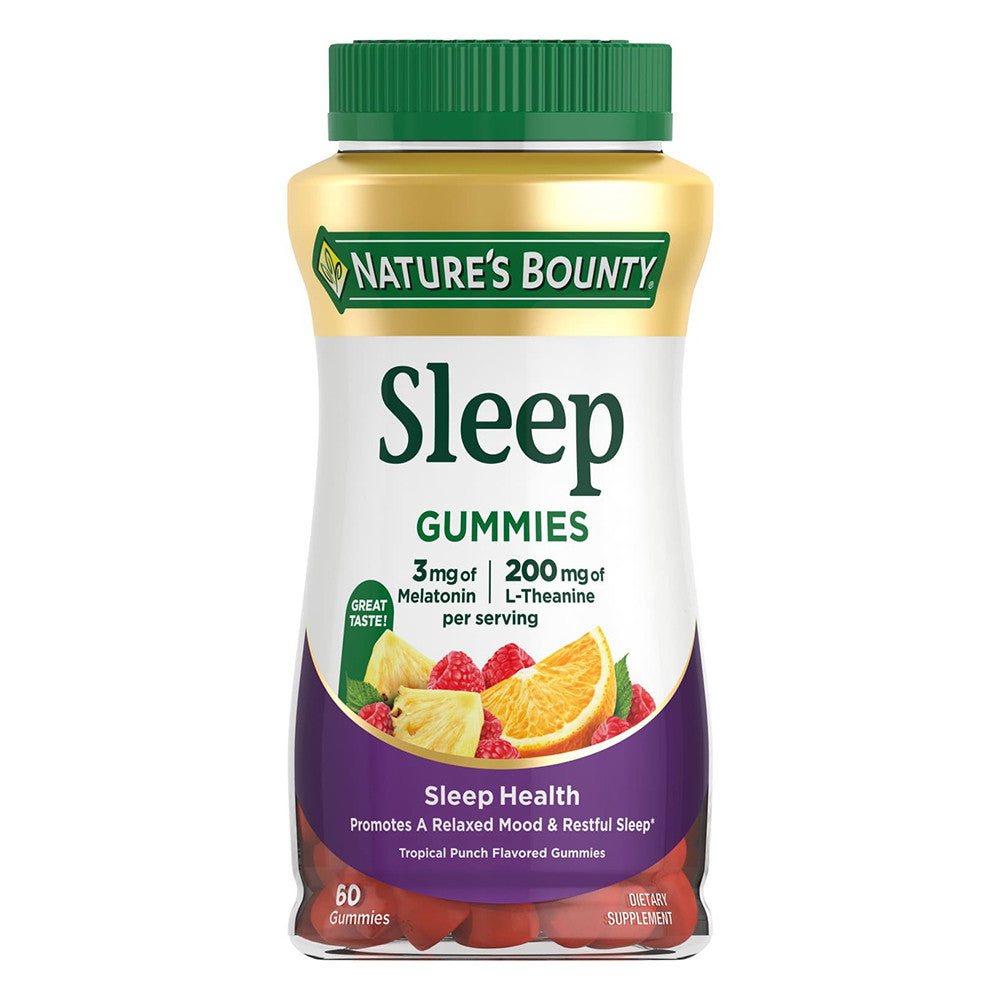Natures Bounty Sleep Complex 3 mg Melatonin/200 mg L-Theanine Gummies, 60 ea