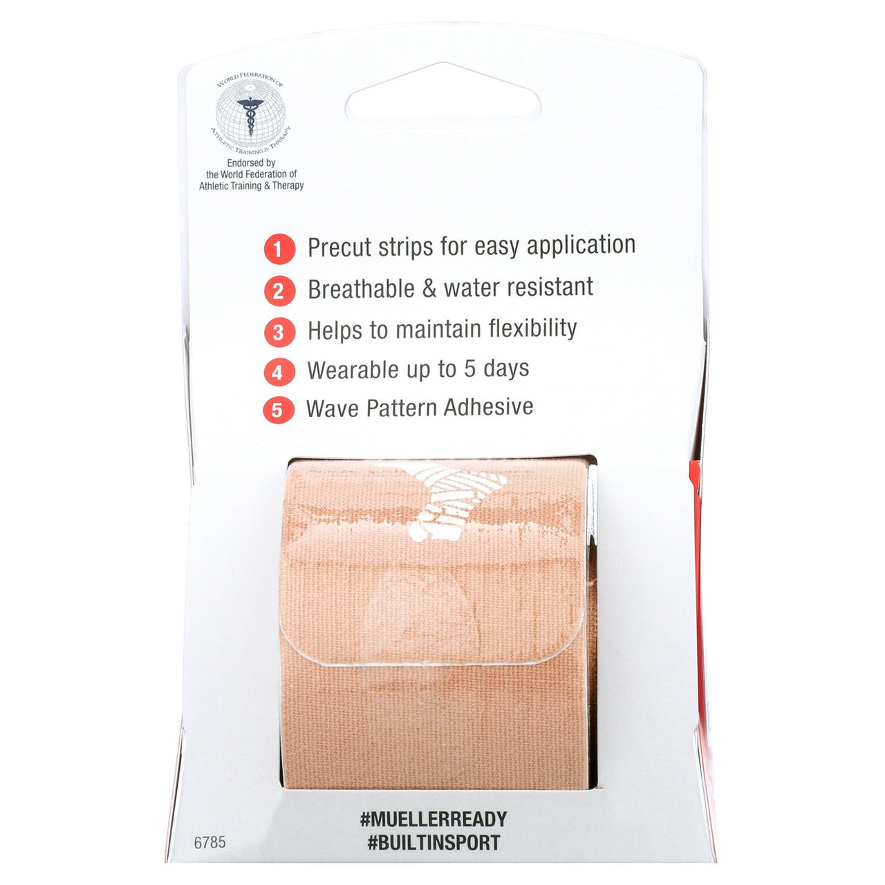 Mueller Typhoon Kinesiology Therapeutic Tape, Beige, 20 Ea