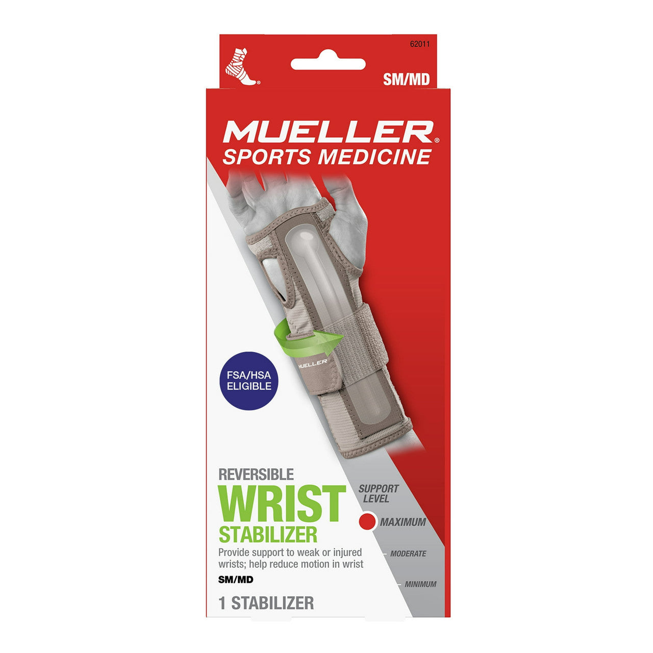 Muller Carpal Tunnel Wrist Stabilizer With Maximum Support, Smal and Medium, Fits Left Or Right, Samll/Medium, 1 Ea