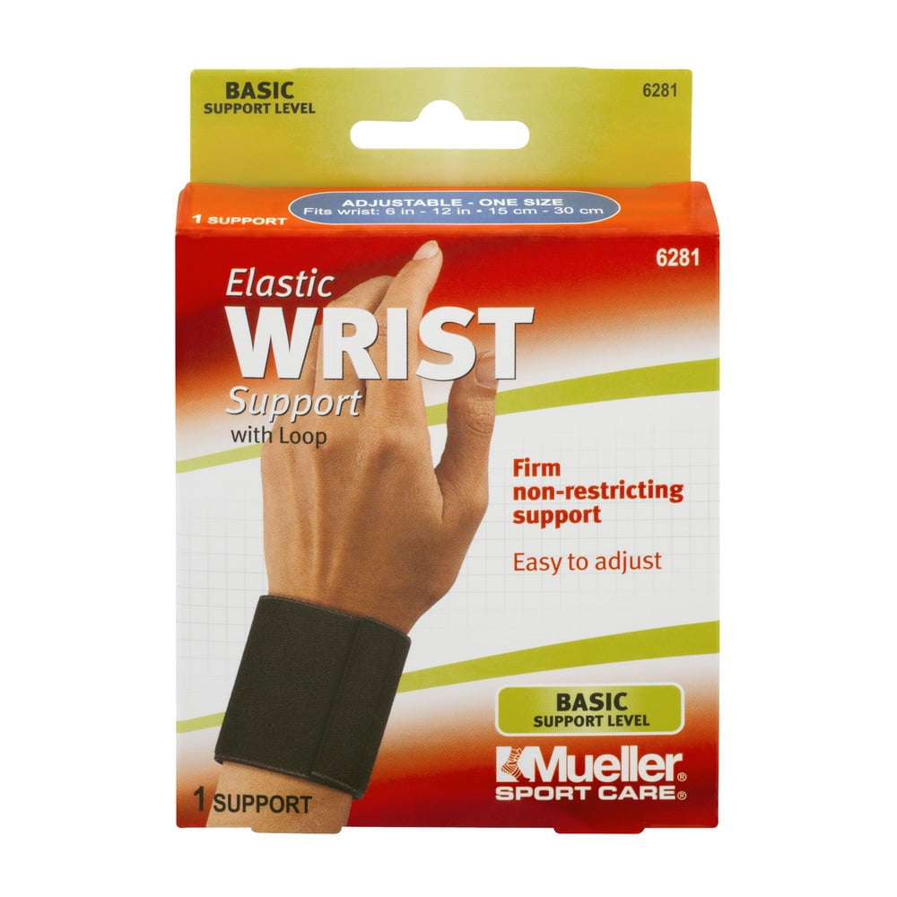 Mueller Elastic Wrist Support With Loop, 1 Ea