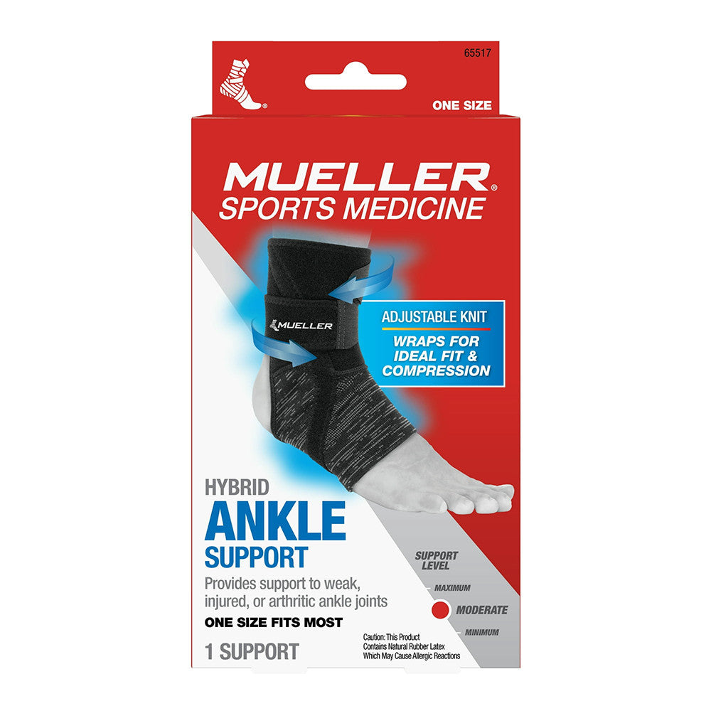 Mueller Sports Medicine Hybrid Ankle Support Wrap, 1 Ea