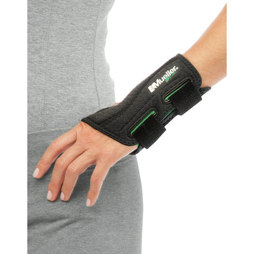 Fitted Wrist by Mueller Green Brace Small or Medium, Left Black, 1 Ea