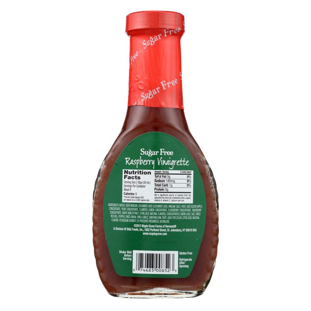 Maple Grove Farms of Vermont Sugar Free Raspberry Vinaigrette Dressing, 8 Oz