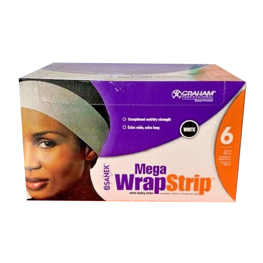 Sanek Mega 6 Pack Wrap Strips, White, 40 Ea