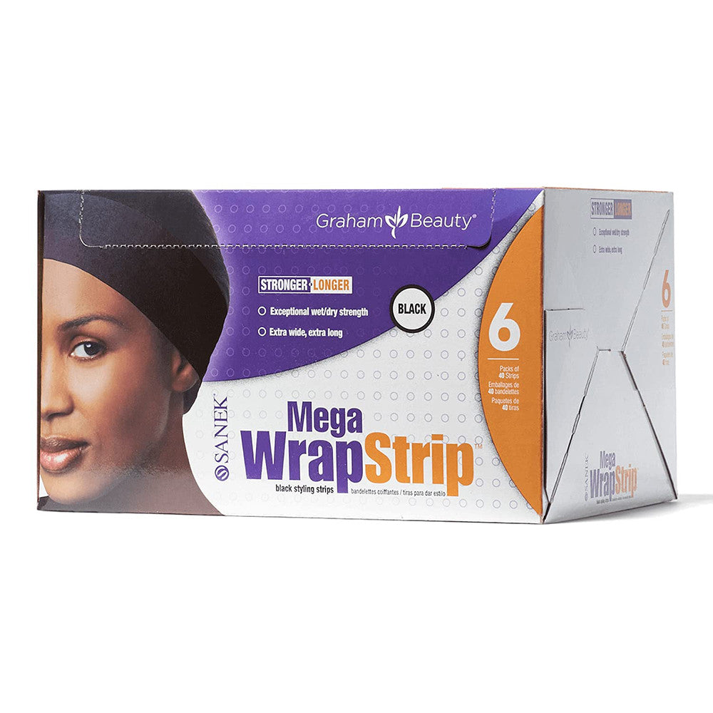 Sanek Mega Wrap Strips, Black, 40 Ea