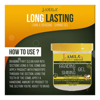 J Amila Natural Braiding N Shining Long Lasting Conditioning and Moisturizing Hair Gel, 16 Oz
