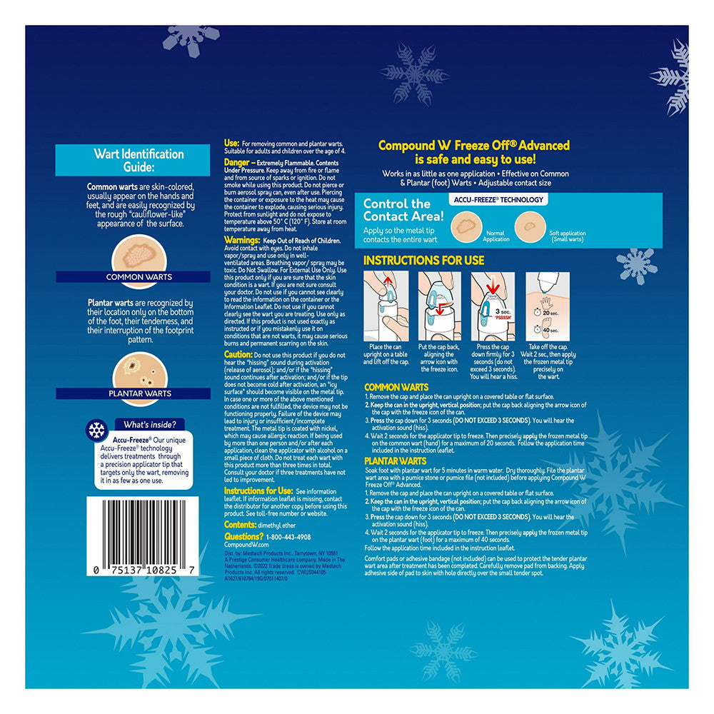 Compound W Wart Removal System Freeze Off Advanced Cream, 15 Treatments