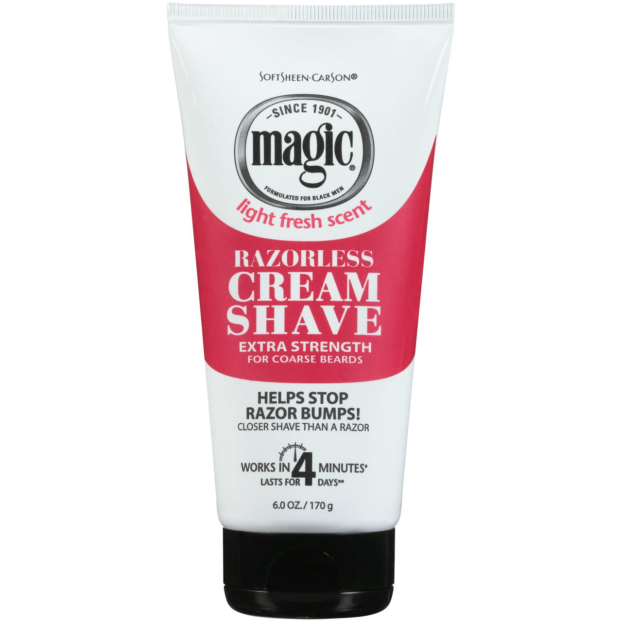 Magic Shave Softsheen Carson  Hair Removal Cream, Extra Strength, 6 Oz