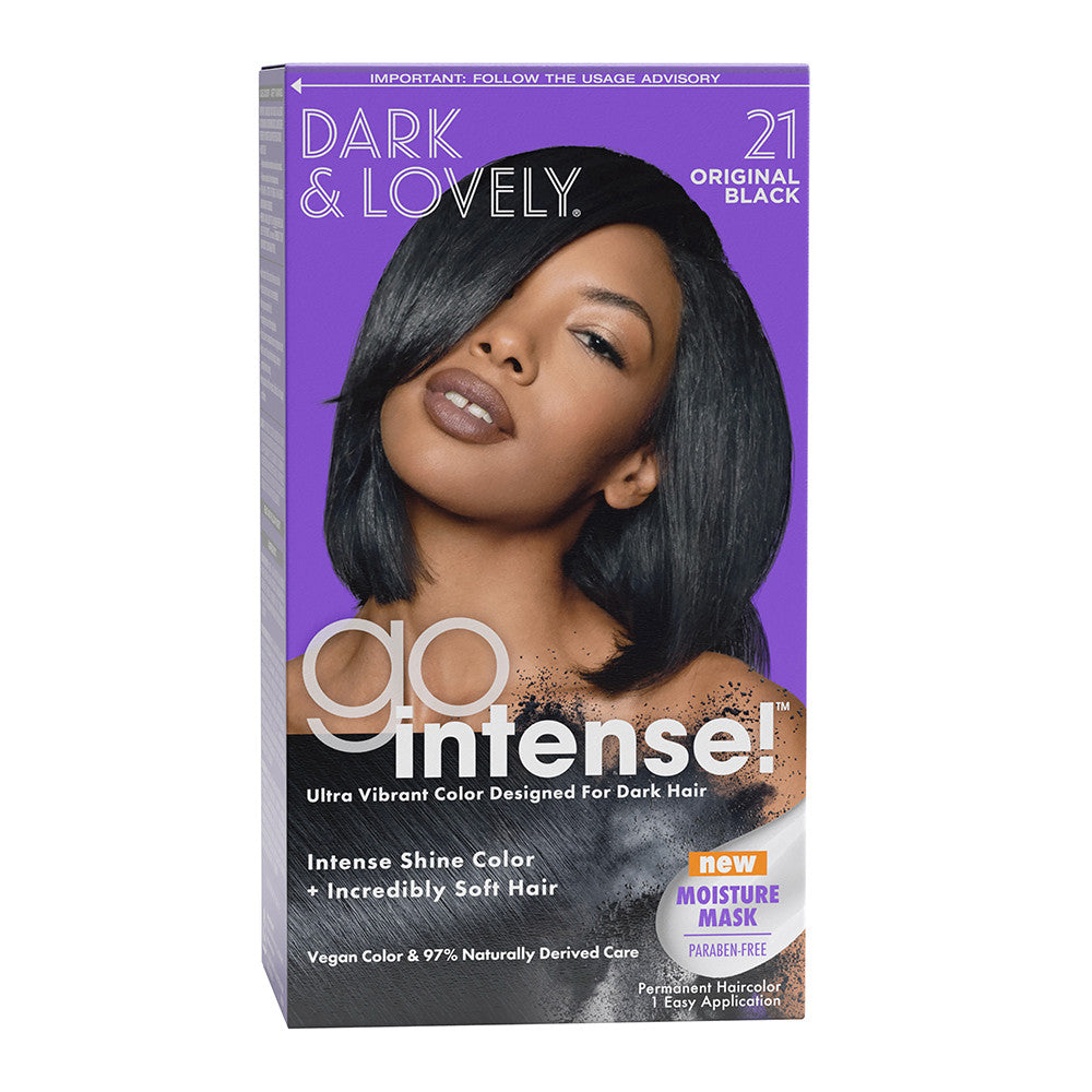 Dark And Lovely Go Intense Hair Color, Original Black, 1 Kit