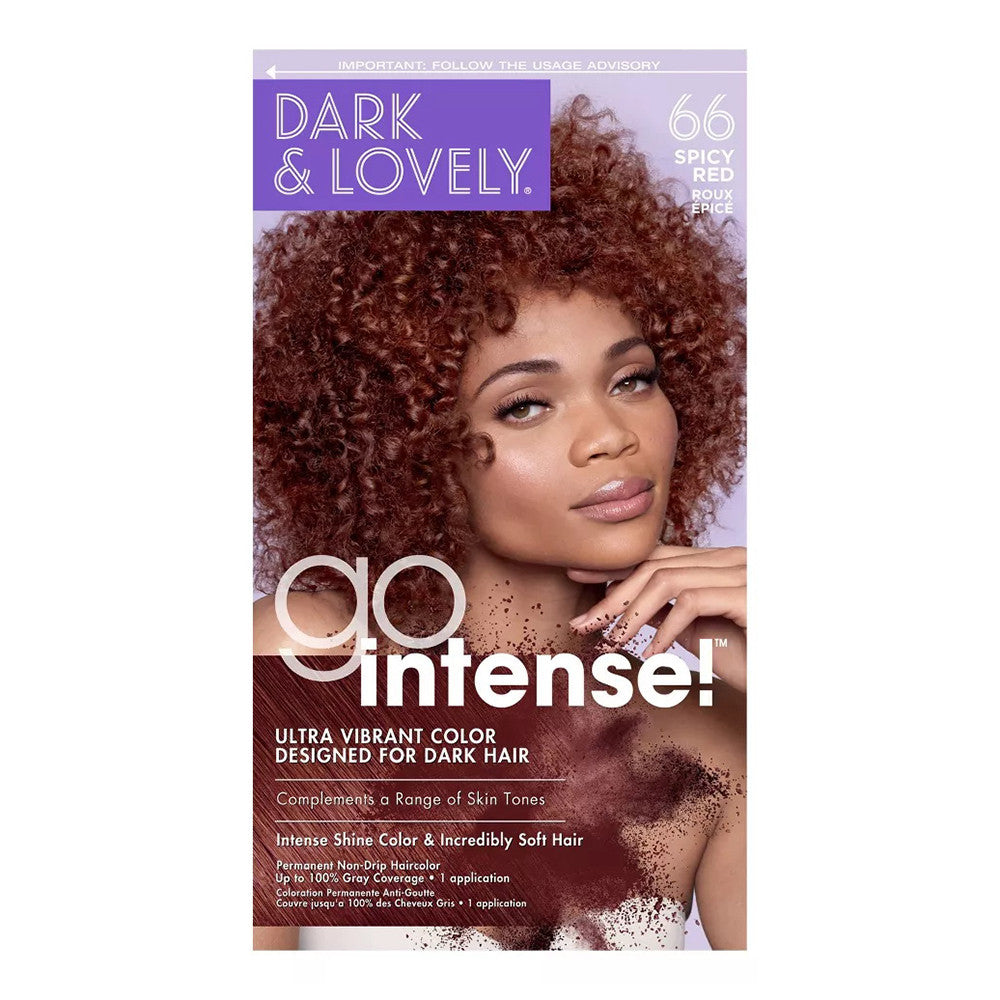 Dark And Lovely Go Intense 66 Hair Color, Spicy Red - 1 Kit