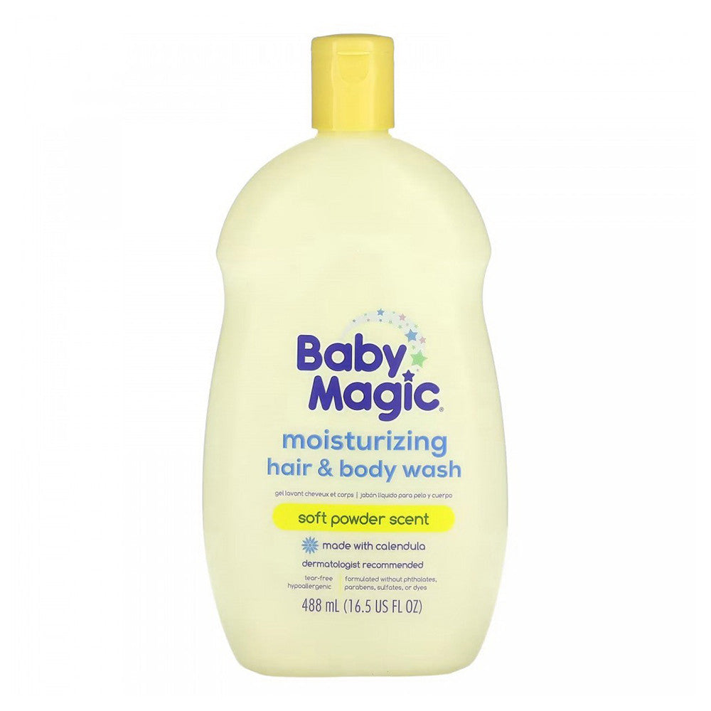 Baby Magic Moisturizing Hair And Body Wash, Soft Powder, 16.5 Oz