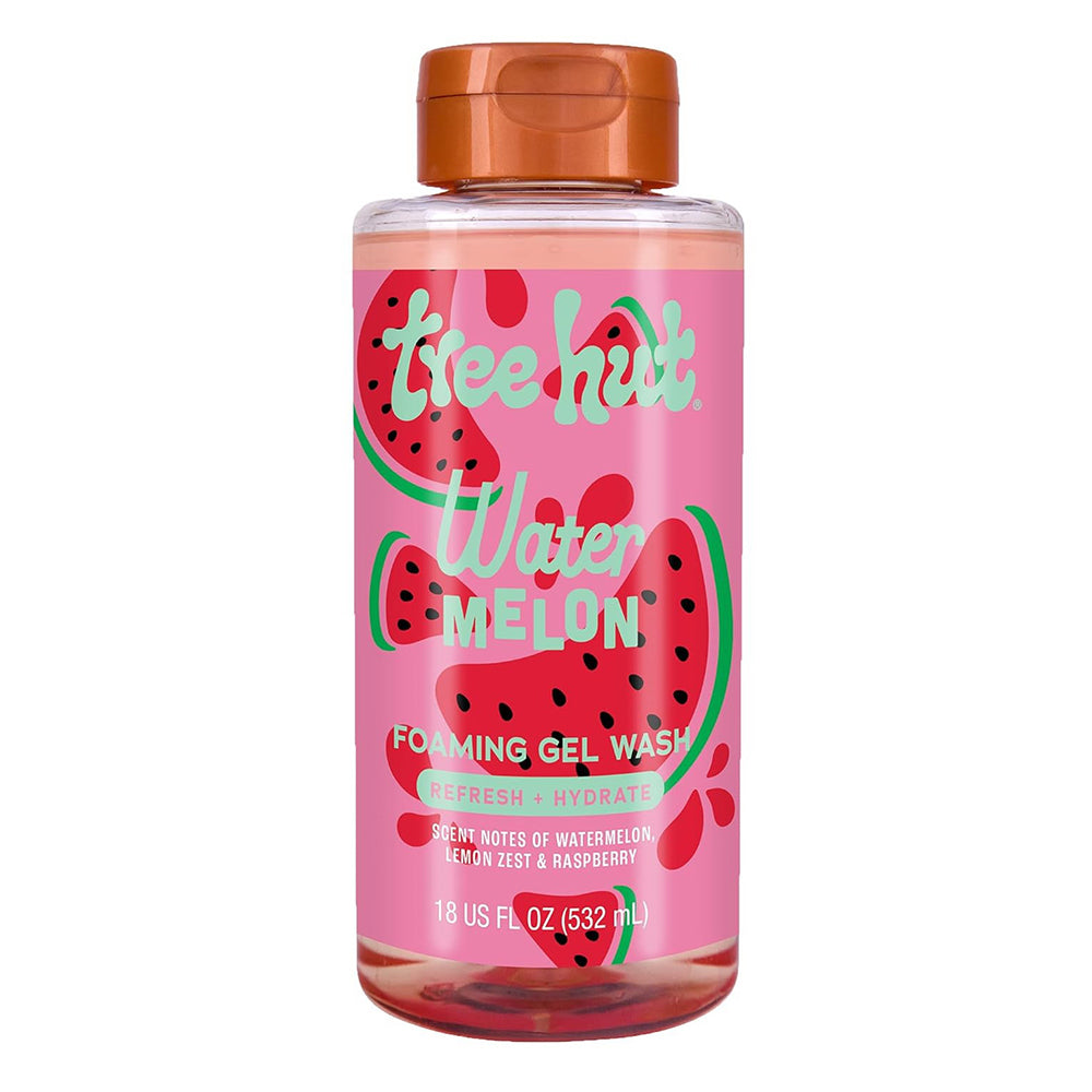 Tree Hut Watermelon Foaming Gel Body Wash Refresh and Hydrate Nourishes Skin and Leaves Long Lasting Scent Feeling Fresh and Glowing 18Oz (532ml)