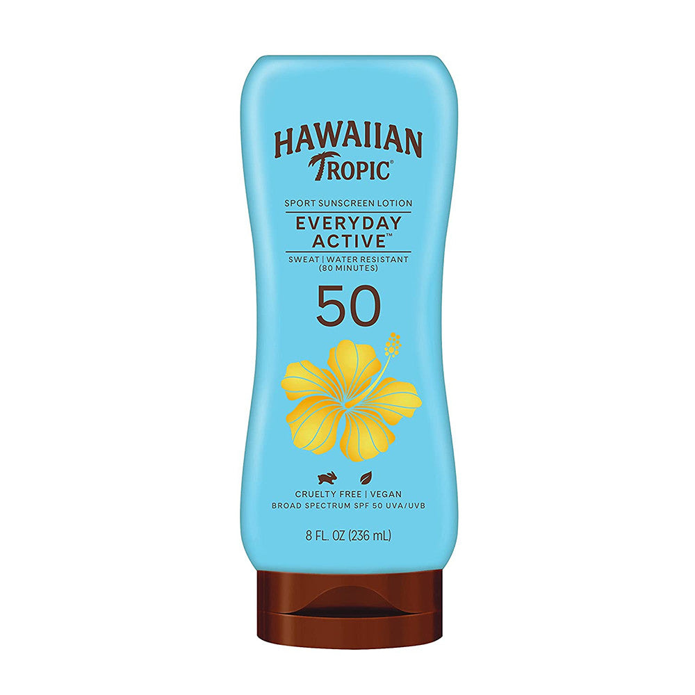 Hawaiian Tropic Island Sport Sunscreen Lotion SPF 50, 8 Oz