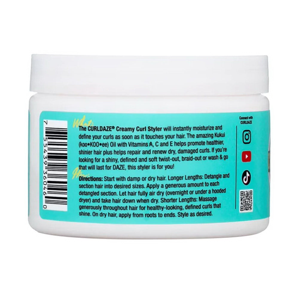 Curldaze Creamy Curl Styler with Kukui Oil, 12 Oz