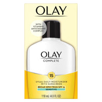 Olay Complete All Day Uv Moisturizer With Vitamins E And B3 For Sensitive Skin, Spf 15 - 4 Oz (118 Ml)