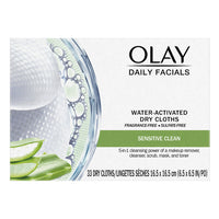 Olay 4 In 1 Daily Facial Cloths, Sensitive And Fragrance Free - 33 Ea