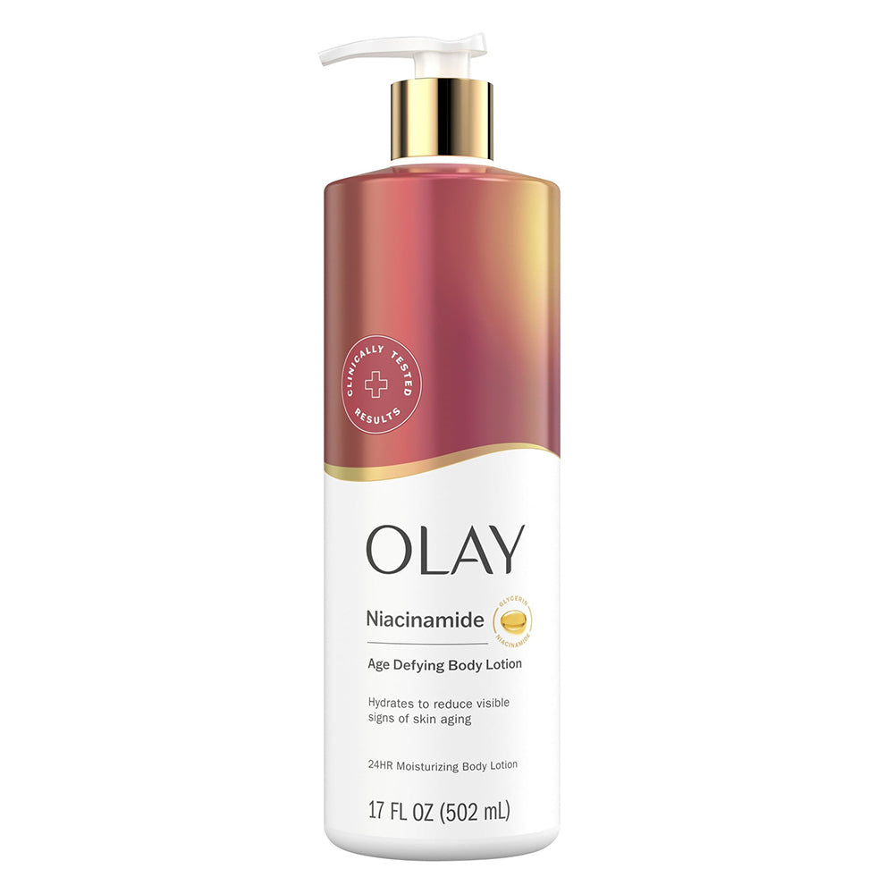 Olay Age Defying Body Lotion with Niacinamide for Women, Smooth and Youthful Looking Skin 17Oz (502ml)