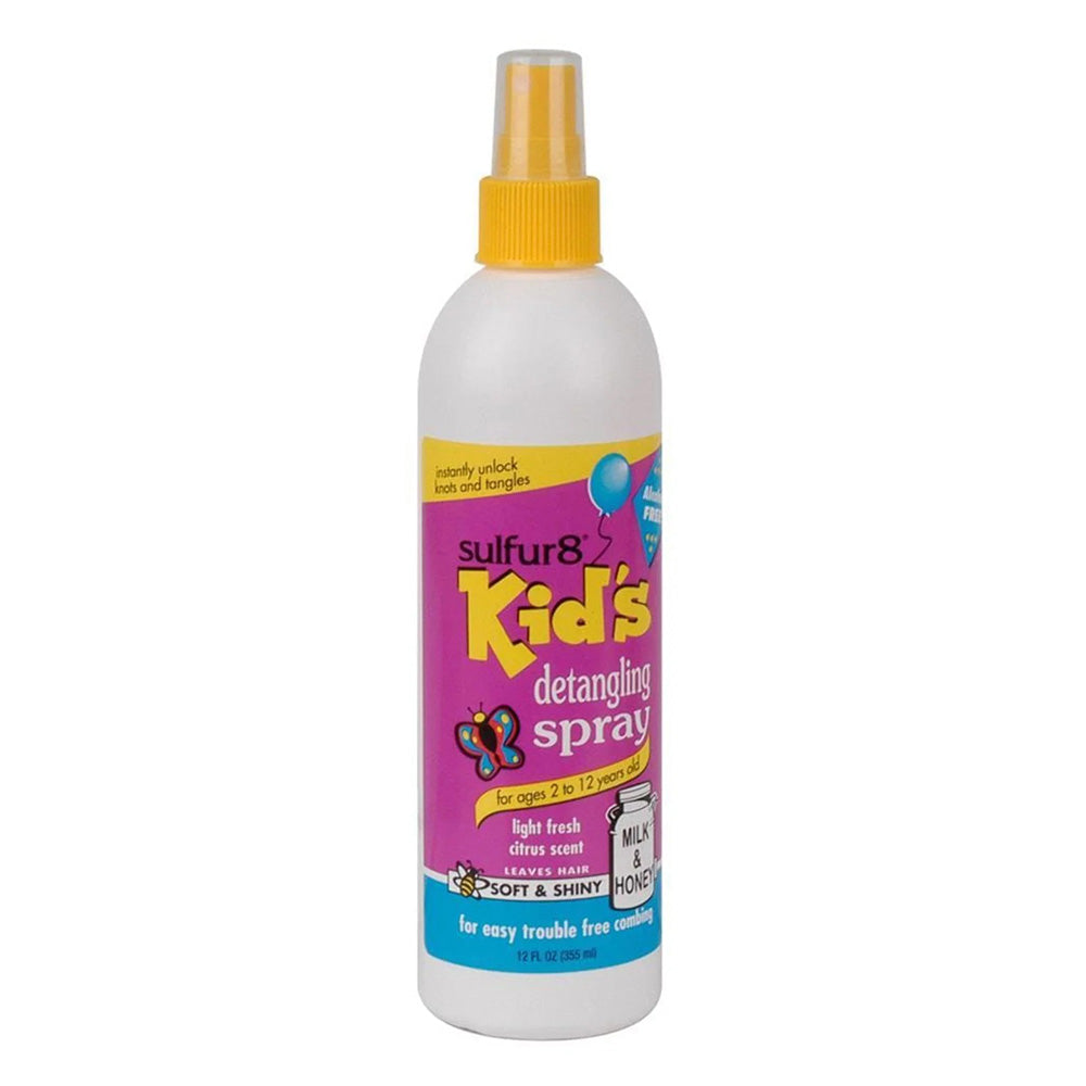 Sulfur8 Kids Detanging Hair Spray for Soft and Shiny Hair 12Oz (355ml)