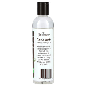 Cococare Coconut Moisturizing Oil Softens and Beautifies, Color Free, 9 Oz
