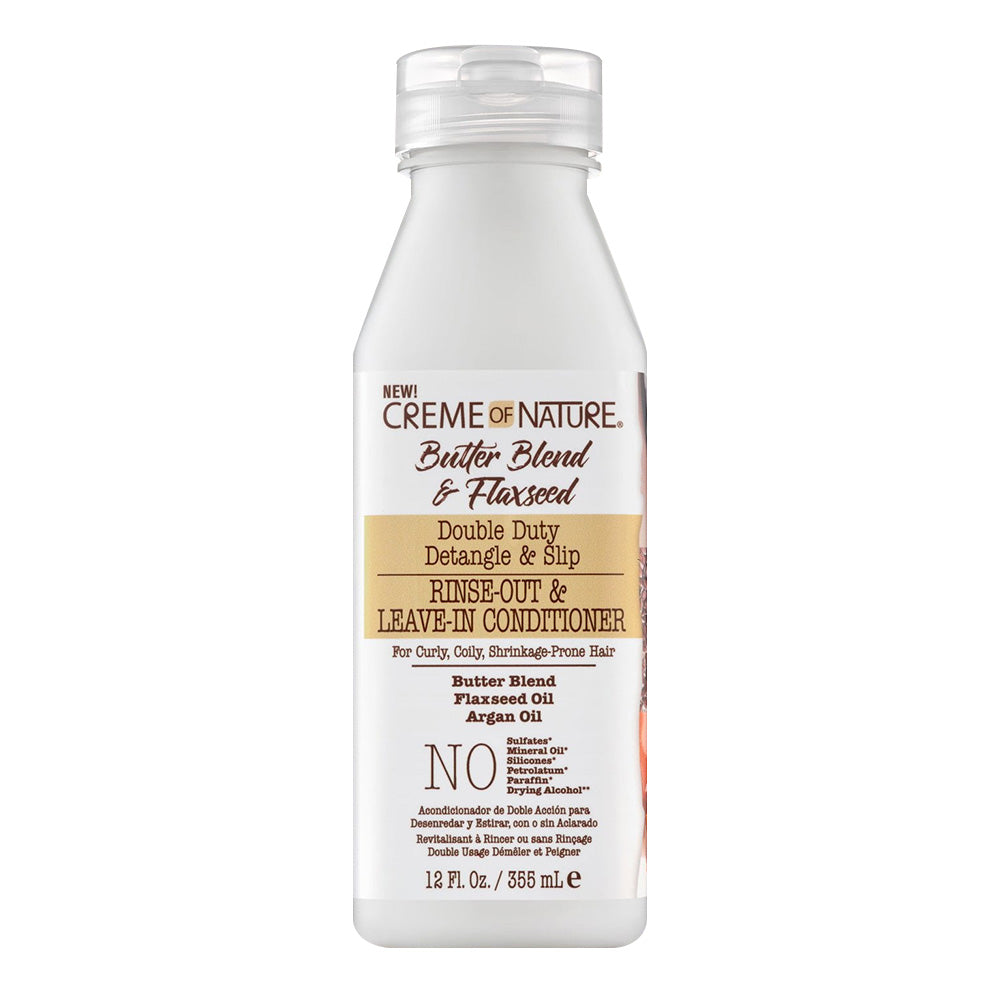 Creme of Nature Butter Blend and Flaxseed Leave In Hair Conditioner 12Oz (355ml)