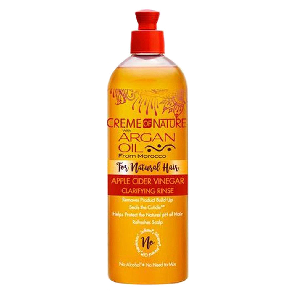 Creme Of Nature Argan Oil Apple Cider Vinegar Clarifying Rinse For Natural Hair, 15.5 Oz