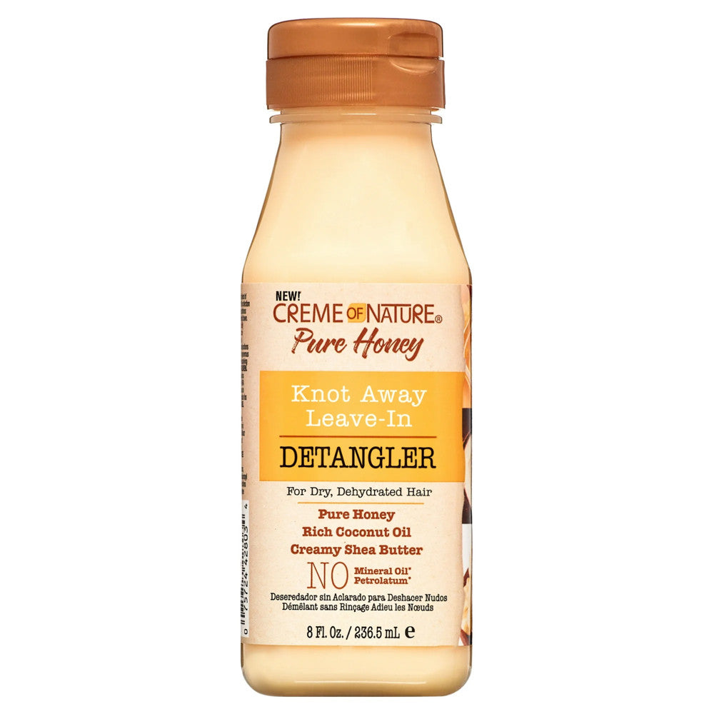 Creme of Nature Knot Away Detangling Leave-in Conditioner with Pure Honey, For Dry Damaged Hair, 8 Oz
