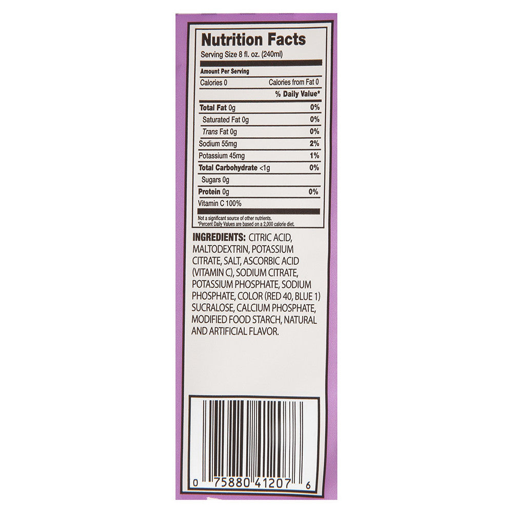 Sqwincher Zero Sugar Sticks, Grape Flavor, 50 Ea