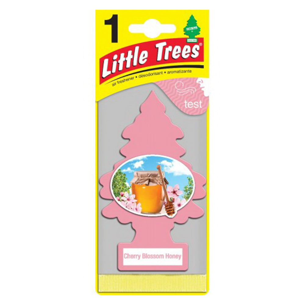 Little Trees Car Air Freshener Cherry Blossom Honey Long lasting Scent 1Ea