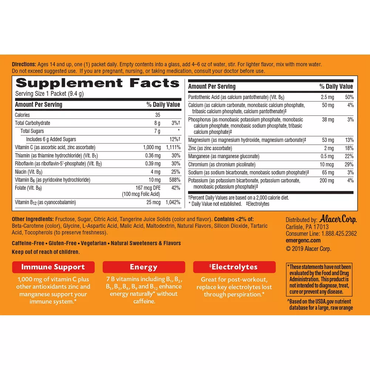 Emergen-C Super Energy Booster Tangerine,  30 Packets